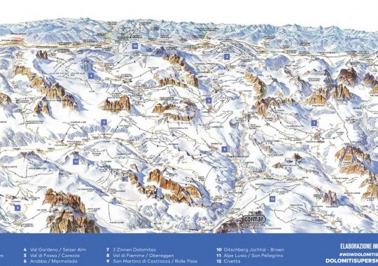 Skimap del Dolomiti Superski