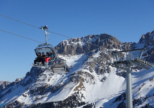 Seggiovia Pala di Santa: la quadriposto ad agganciamento automatico per sciare sulla piste nera più difficile dello Ski Center Latemar