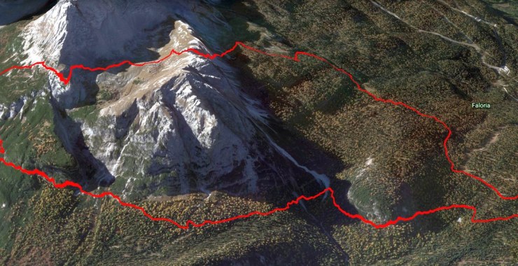 Traccia escursione Lago Sorapis