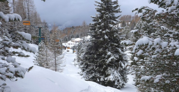 Freeride sotto seggiovia Lastè