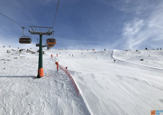 Pista rossa con bellissimo panorama sulle Pale di San Martino