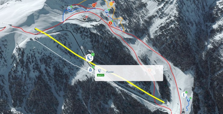 Traccia impianto seggiovia Piavac