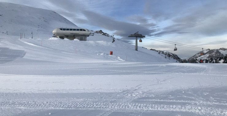 Stazione arrivo a Le Cune 2210 m slm