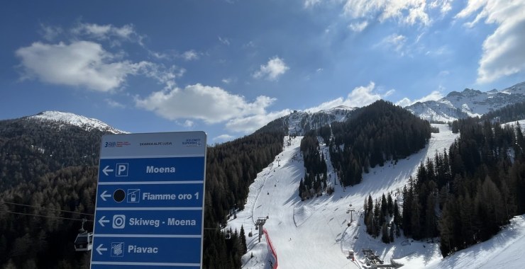 Cartello partenza pista Fiamme Oro 1