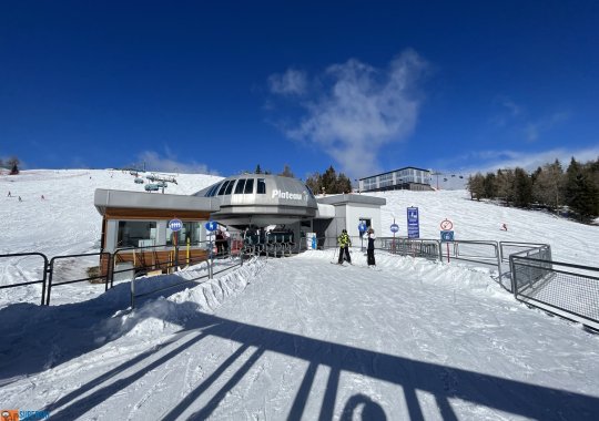 Seggiovia Plateau: veloce esaposto Leitner nella parte alta di Plan de Corones - Kronplatz