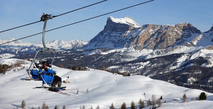 Sciatori in Alta Badia