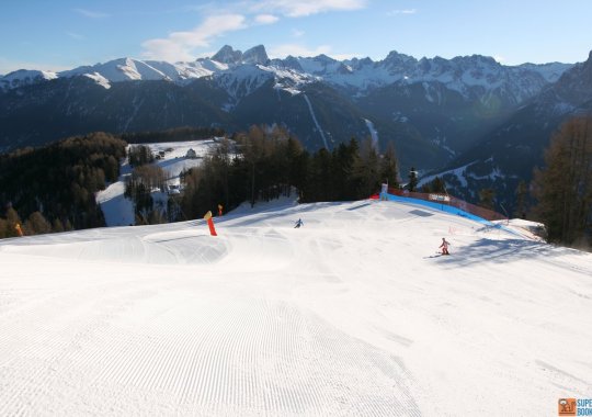 Pista Prà Martin nella skiarea Catinaccio, bella pista rossa con vista Val di Fassa