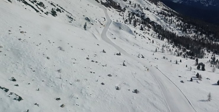 Parte bassa pista Lagazuoi