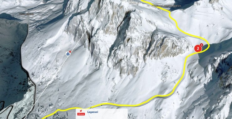 Mappa pista Lagazuoi