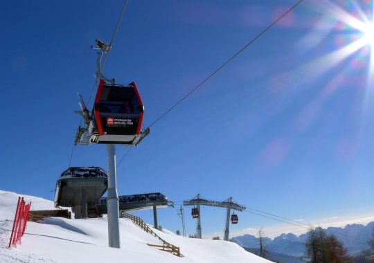 Impianto per il collegamento tra il Monte Elmo e la Croda rossa