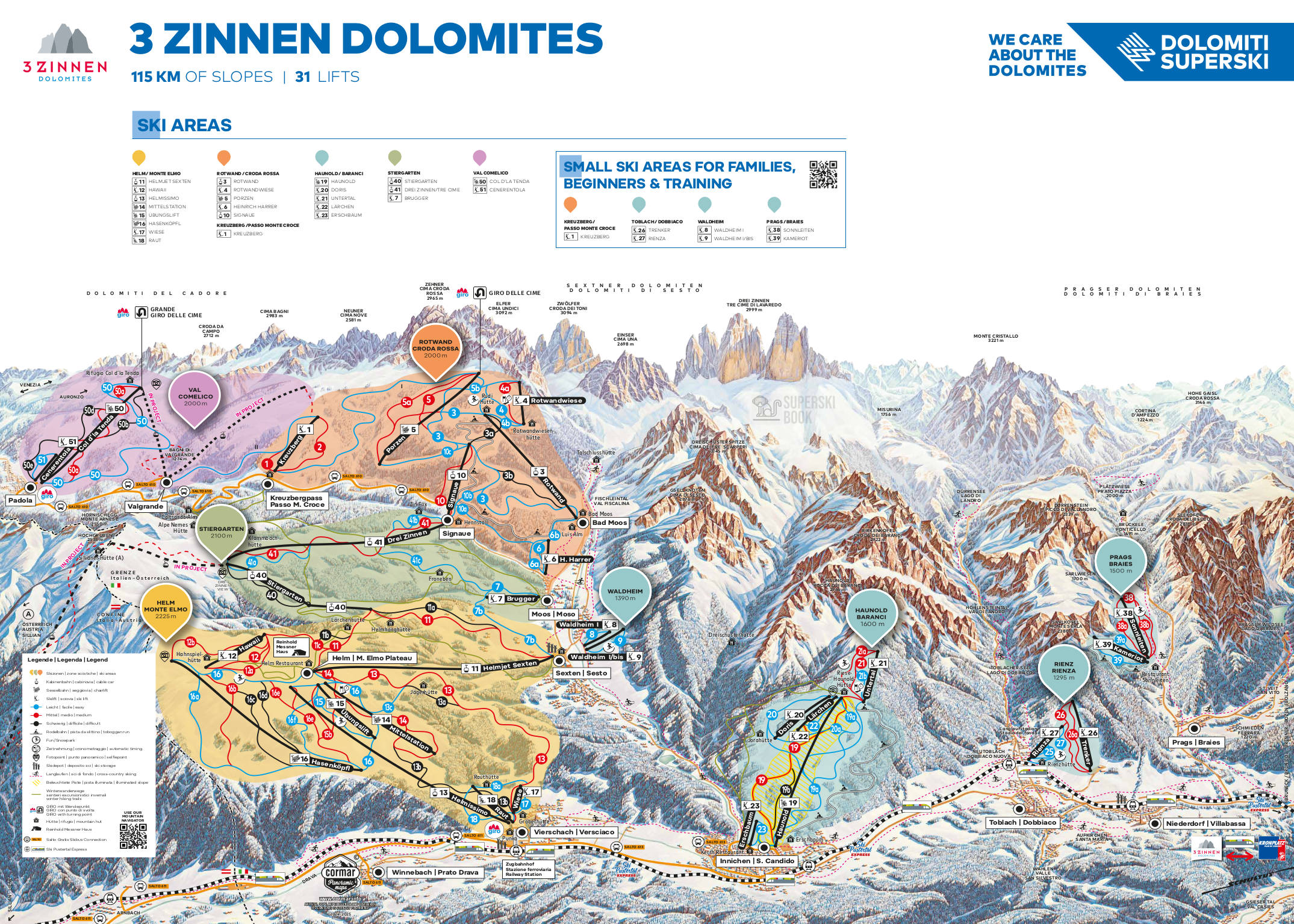 Skimap Tre Cime Dolomiti