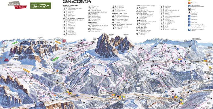 Skimap Val Gardena - Alpe di Siusi