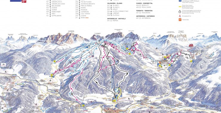 Skimap Kronplatz - Plan de Corones