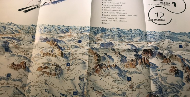 Cartina impianti Superski di carta