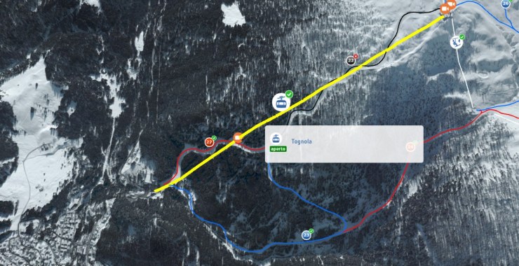Traccia linea impianto Tognola