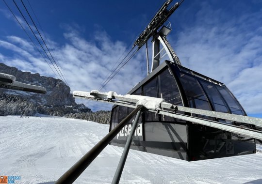 L'impianto principale del Plan de Gralba ai piedi del Sassolungo