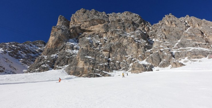 Sciatori in Forcella Rossa