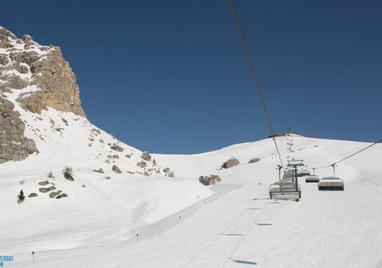 Seggiovia Sass Becè: impianto esaposto Agamatic della Val di Fassa