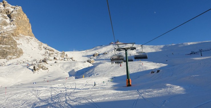 Sulla seggiovia esaposto Sass Becè