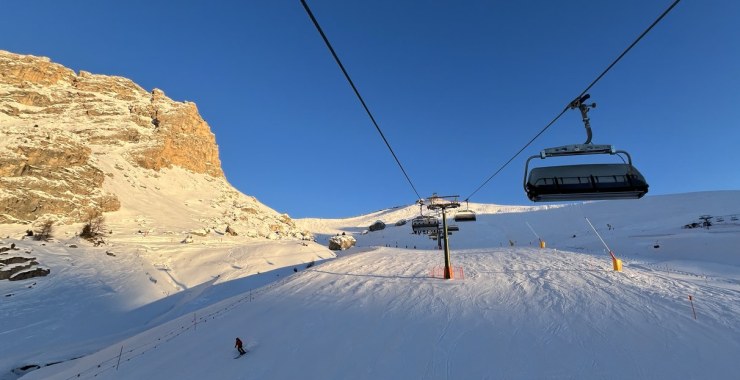 Enrosadira dalla seggiovia Sass Becè