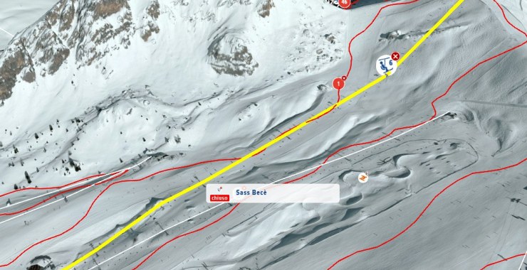 Mappa seggiovia Sass Becè