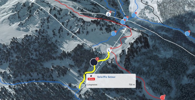 Mappa Pista Sole - Piz Seteur