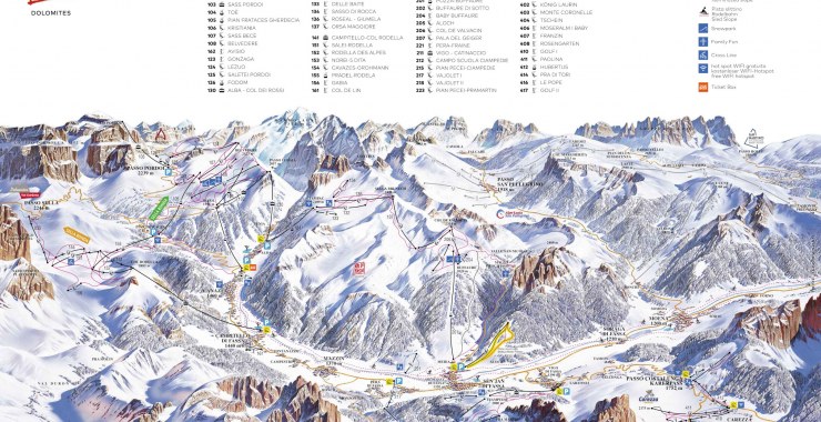 Skimap Val di Fassa - Carezza Ski