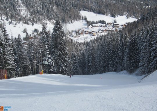 Famosa pista nera (anche illuminata) della Val di Zoldo