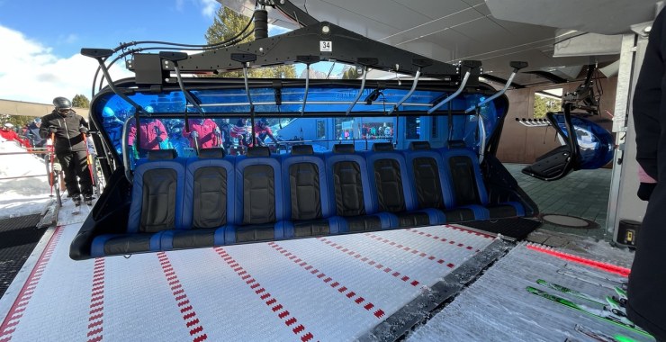 Seggiola di derivazione automobilista in pelle seggiovia Gran Paradiso