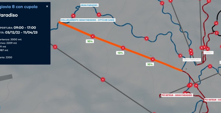 Traccia skimap seggiovia Gran Paradiso