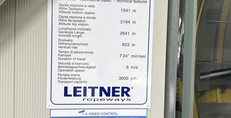 Dati tecnici cabinovia GD8 Corvara - Lago Boè