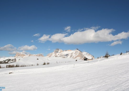Pista Pralongia 2: grandioso panorama sulle Dolomiti dell'Alto Adige