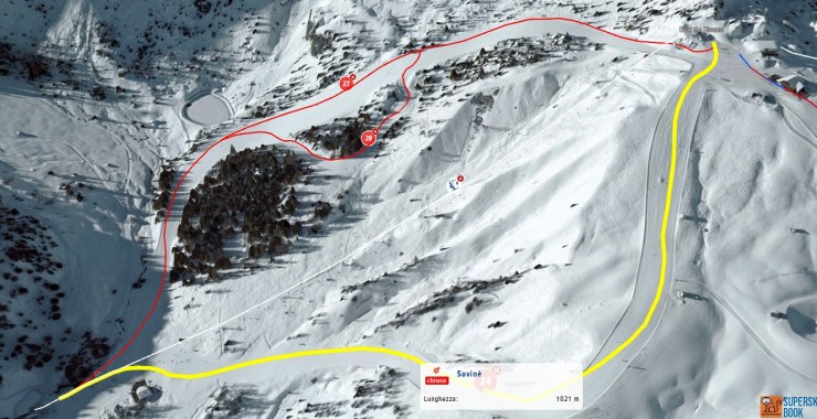 Mappa 3D pista Savinè