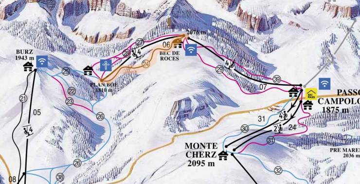 Pista Savinè su cartina