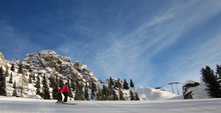 Sciatori sulla Bec de Roces