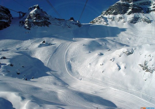 Difficile pista di Arabba immersa in un bellissimo ambiente