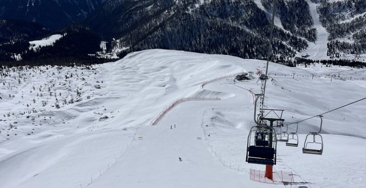 Panoramica della pista Nuova Cima Uomo