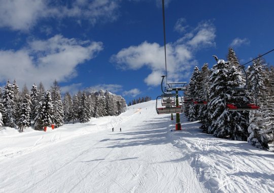 Seggiovia Pelmo: quadriposto a servizio delle piste in quota del Col dei Baldi