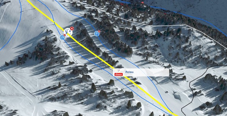 Traccia seggiovia Pelmo