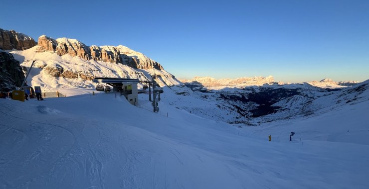 Enrosadira sul Sella