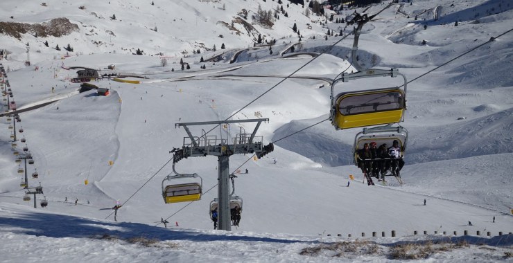 Panoramica dall'alto della pista Belvedere 1