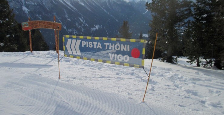 Cartello pista Thöni
