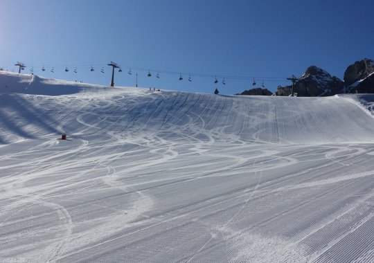 Pista Belamont 1: perfetta per sciare in conduzione su ottima neve