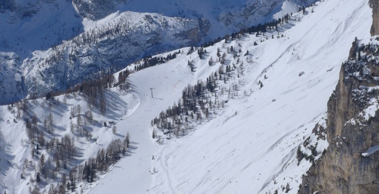 Parte alta pista rossa Forcelles