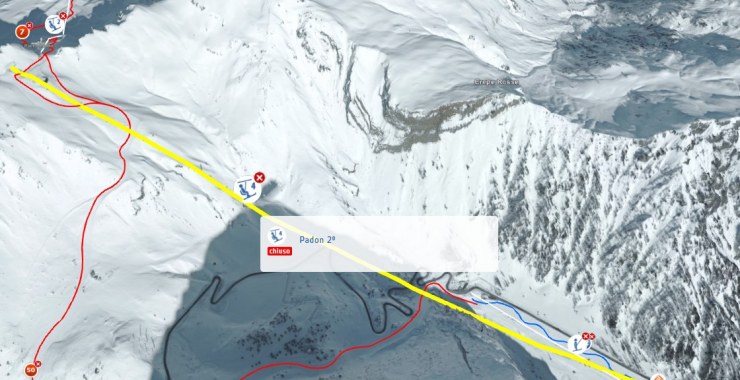Traccia impianto Capanna Bill - Passo Padon (Padon 2)