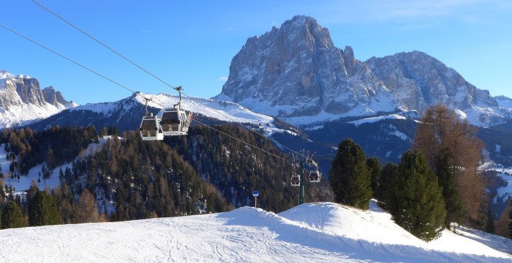 Impianto Col Raiser e panorama sul Sassolungo