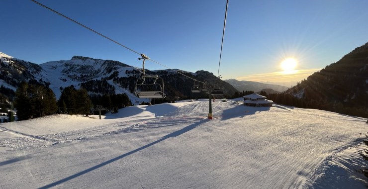 Tramonto nello Ski Center Latemar