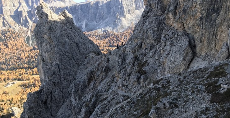 Primo tratto ferrata Ra Gusela