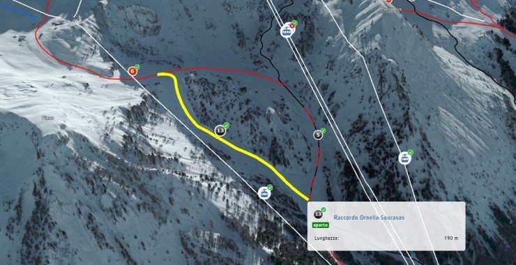 Traccia pista Raccordo Ornella - Sourasass (Variante Ornella)