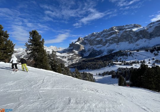 Difficile e sfidante pista nera della skiarea di Plan de Gralba - Piz Sella